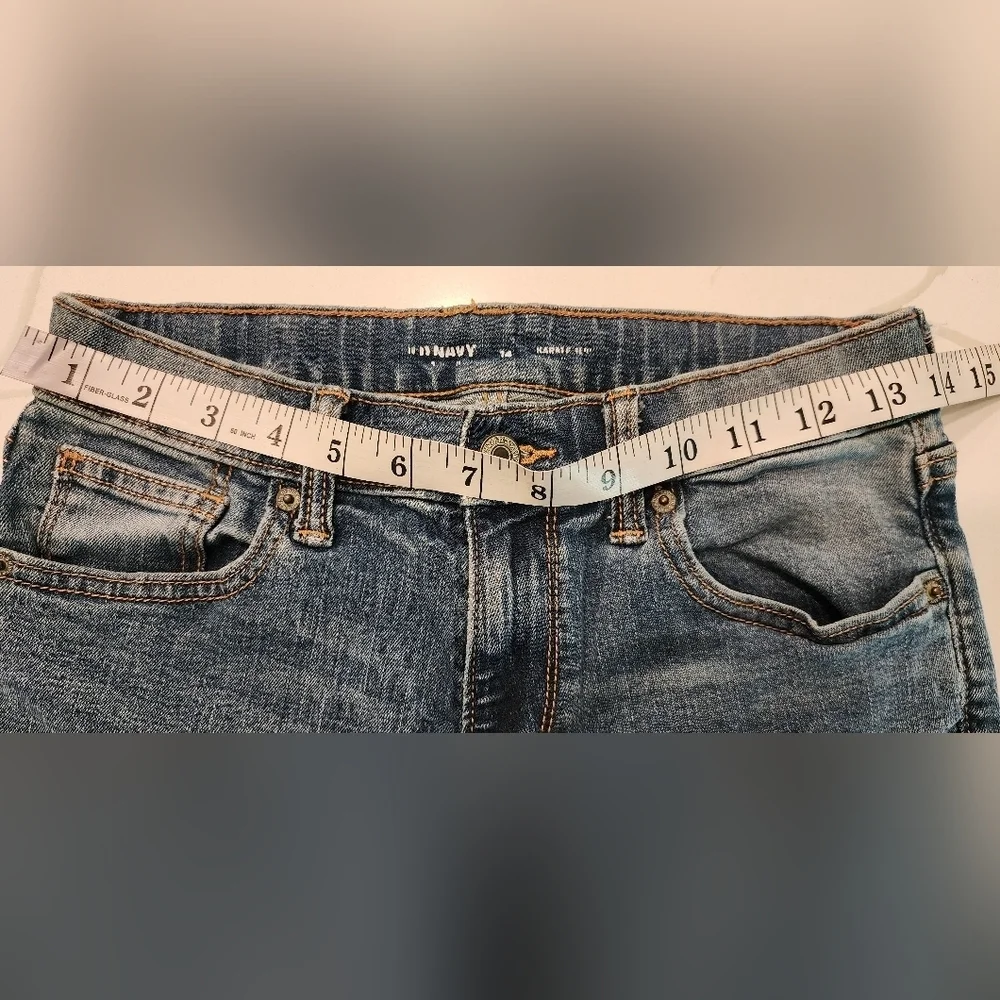 Old Navy Kids Karate Mid Rise Stretch Denim Blue Jeans Regular Unisex Size 14